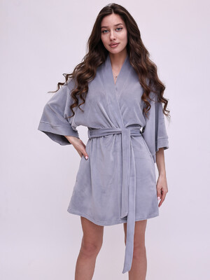 Купить Велюровий халат кімоно короткий LINGERIE 170754-1 в Украина в Lingerie.ua - Одяг для дому та відпочинку, Фото 15