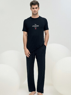Купить Бавовняний домашній комплект із коротким рукавом SVMAN 9603 в Украина