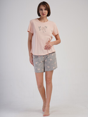Купить Хлопковый комплект большого размера с шортами VIENETTA 4083762378 в Украина в Lingerie.ua - Одяг для дому та відпочинку, Фото 5