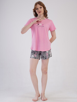 Купить Бавовняний комплект із футболки та шортів VIENETTA 4082193623 в Украина в Lingerie.ua - Одяг для дому та відпочинку, Фото 3
