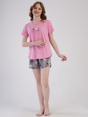 Купить Бавовняний комплект із футболки та шортів VIENETTA 4082193623 в Украина в Lingerie.ua - Одяг для дому та відпочинку, Фото 6