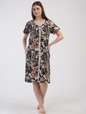 Купить Халат женский на молнии с коротким рукавом VIENETTA 4080663526 в Украина