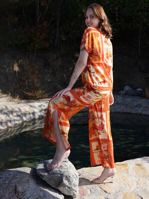 Купить Летний костюм с рубашкой и брюками VIENETTA PLUS 4092592349 в Украина в Lingerie.ua - Одяг для дому та відпочинку, Фото 2