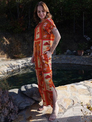 Купить Летний костюм с рубашкой и брюками VIENETTA PLUS 4092592349 в Украина в Lingerie.ua - Одяг для дому та відпочинку, Фото 5