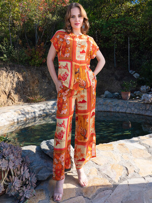 Купить Летний костюм с рубашкой и брюками VIENETTA PLUS 4092592349 в Украина в Lingerie.ua - Одяг для дому та відпочинку, Фото 6