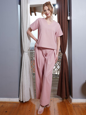 Купить Бавовняний літній костюм зі штанами VIENETTA PLUS 4120180000 в Украина в Lingerie.ua - Одяг для дому та відпочинку, Фото 2