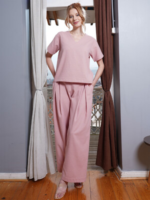 Купить Бавовняний літній костюм зі штанами VIENETTA PLUS 4120180000 в Украина в Lingerie.ua - Одяг для дому та відпочинку, Фото 5