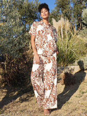 Купить Летний костюм женский из рубашки и брюк VIENETTA PLUS 4092768378 в Украина в Lingerie.ua - Одяг для дому та відпочинку, Фото 2