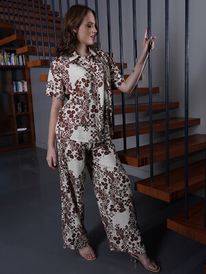 Купить Летний костюм женский из рубашки и брюк VIENETTA PLUS 4092768378 в Украина в Lingerie.ua - Одяг для дому та відпочинку, Фото 3