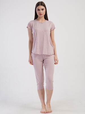 Купить Піжама жіноча з віскози з капрі VIENETTA 4093111049 в Украина в Lingerie.ua - Одяг для дому та відпочинку, Фото 2