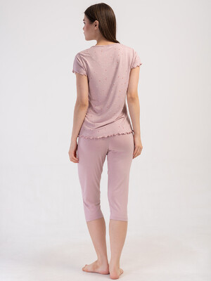 Купить Піжама жіноча з віскози з капрі VIENETTA 4093111049 в Украина в Lingerie.ua - Одяг для дому та відпочинку, Фото 3