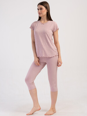 Купить Піжама жіноча з віскози з капрі VIENETTA 4093111049 в Украина в Lingerie.ua - Одяг для дому та відпочинку, Фото 6