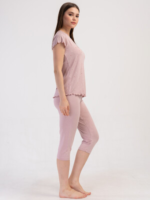 Купить Піжама жіноча з віскози з капрі VIENETTA 4093111049 в Украина в Lingerie.ua - Одяг для дому та відпочинку, Фото 7