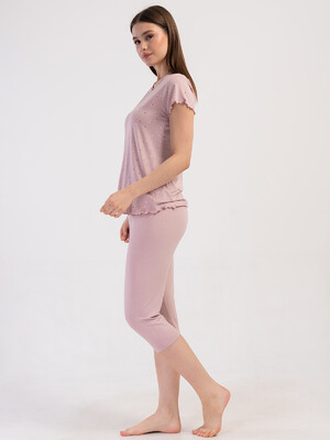 Купить Піжама жіноча з віскози з капрі VIENETTA 4093111049 в Украина в Lingerie.ua - Одяг для дому та відпочинку, Фото 8