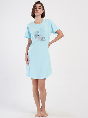 Купить Хлопковая домашняя туника большого размера с коротким рукавом VIENETTA 4053510000 в Украина