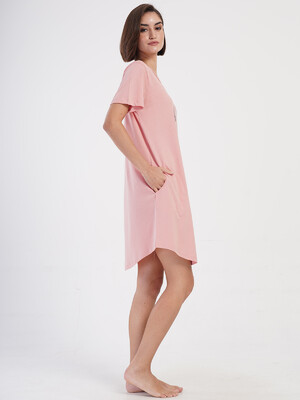 Купить Бавовняна домашня туніка великого розміру з коротким рукавом VIENETTA 4053510000 в Украина в Lingerie.ua - Одяг для дому та відпочинку, Фото 3