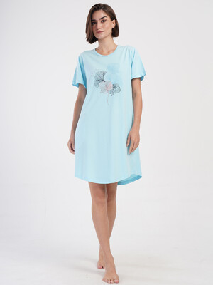 Купить Бавовняна домашня туніка великого розміру з коротким рукавом VIENETTA 4053510000 в Украина в Lingerie.ua - Одяг для дому та відпочинку, Фото 6