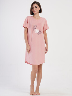 Купить Бавовняна домашня туніка великого розміру з коротким рукавом VIENETTA 4053510000 в Украина в Lingerie.ua - Одяг для дому та відпочинку, Фото 7