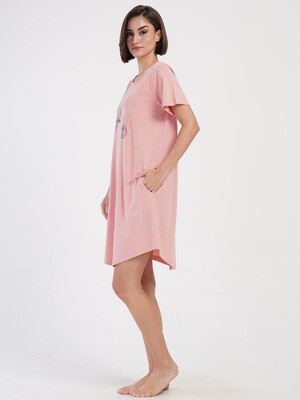 Купить Бавовняна домашня туніка великого розміру з коротким рукавом VIENETTA 4053510000 в Украина в Lingerie.ua - Одяг для дому та відпочинку, Фото 10