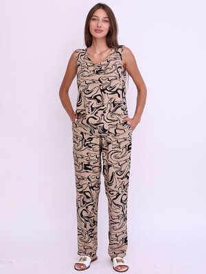 Купить Штапельный летний женский костюм с брюками LINGERIE 170784 в Украина в Lingerie.ua - Одяг для дому та відпочинку, Фото 9