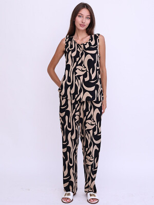 Купить Штапельный летний женский костюм с брюками LINGERIE 170784 в Украина в Lingerie.ua - Одяг для дому та відпочинку, Фото 7