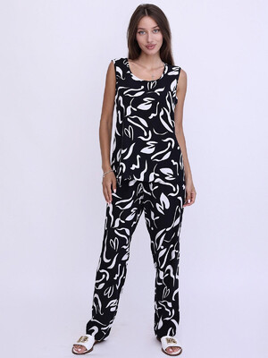 Купить Штапельный летний женский костюм с брюками LINGERIE 170784 в Украина в Lingerie.ua - Одяг для дому та відпочинку, Фото 6