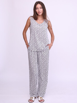 Купить Штапельный летний женский костюм с брюками LINGERIE 170784 в Украина в Lingerie.ua - Одяг для дому та відпочинку, Фото 5