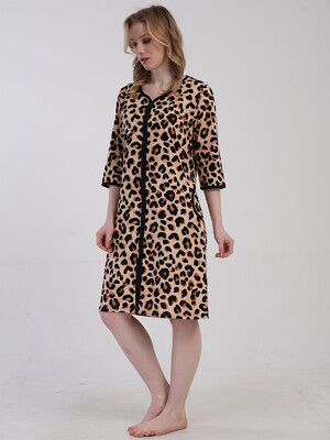 Купить Бавовняний халат жіночий на блискавці VIENETTA 5033004962 в Украина в Lingerie.ua - Одяг для дому та відпочинку, Фото 6