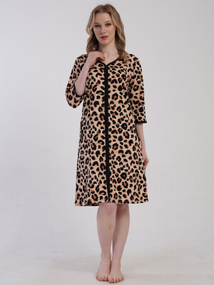 Купить Бавовняний халат жіночий на блискавці VIENETTA 5033004962 в Украина в Lingerie.ua - Одяг для дому та відпочинку, Фото 7