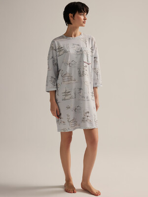 Купить Хлопковая домашняя туника с длинным рукавом HAYS 62520 в Украина в Lingerie.ua - Одяг для дому та відпочинку, Фото 1