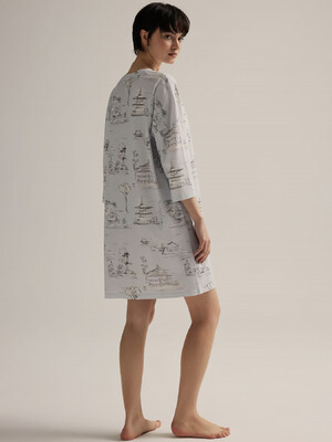 Купить Хлопковая домашняя туника с длинным рукавом HAYS 62520 в Украина в Lingerie.ua - Одяг для дому та відпочинку, Фото 2