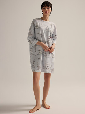 Купить Хлопковая домашняя туника с длинным рукавом HAYS 62520 в Украина в Lingerie.ua - Одяг для дому та відпочинку, Фото 3