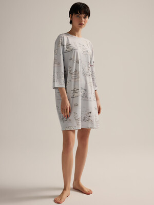 Купить Хлопковая домашняя туника с длинным рукавом HAYS 62520 в Украина в Lingerie.ua - Одяг для дому та відпочинку, Фото 5