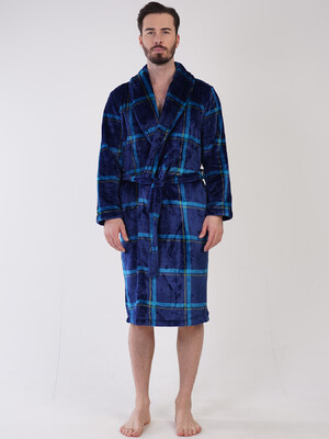 Купить Теплый мужской халат из велсофта VIENETTA MAN 3100840256 в Украина в Lingerie.ua - Одяг для дому та відпочинку, Фото 6