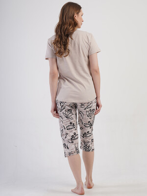 Купить Хлопковый комплект женский большого размера из футболки и капри VIENETTA 4083124474 в Украина в Lingerie.ua - Одяг для дому та відпочинку, Фото 5