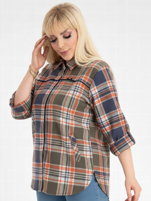 Купить Фланелевая рубашка женская на молнии JEN 0401 в Украина в Lingerie.ua - Одяг для дому та відпочинку, Фото 3