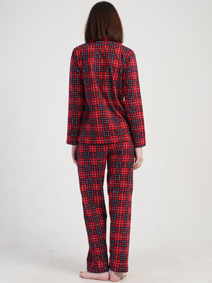 Купить Хлопковая женская классическая пижама в клетку VIENETTA 5010353029 в Украина в Lingerie.ua - Одяг для дому та відпочинку, Фото 8
