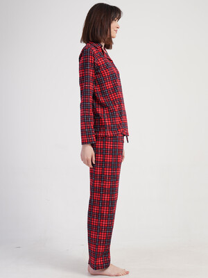 Купить Хлопковая женская классическая пижама в клетку VIENETTA 5010353029 в Украина в Lingerie.ua - Одяг для дому та відпочинку, Фото 9