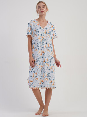 Купить Бавовняна нічна сорочка з коротким рукавом VIENETTA 5071640710 в Украина