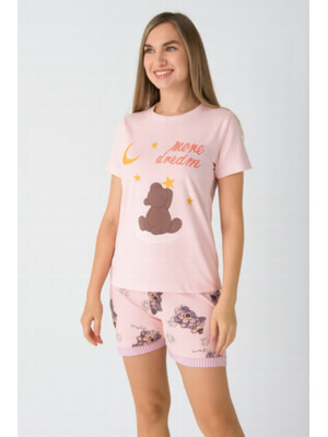 Трикотажный комплект женский из футболки и шорт SEVIM 13298