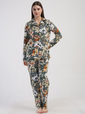 Купить Хлопковая классическая женская пижама на пуговицах VIENETTA 4100150171 в Украина в Lingerie.ua - Одяг для дому та відпочинку, Фото 5