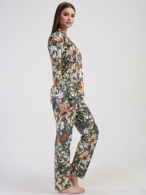 Купить Хлопковая классическая женская пижама на пуговицах VIENETTA 4100150171 в Украина в Lingerie.ua - Одяг для дому та відпочинку, Фото 7