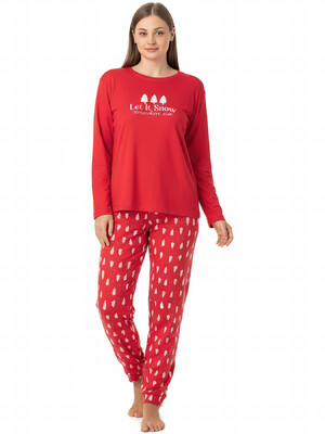 Домашний комплект большого размера с длинным рукавом GUAVA 4534