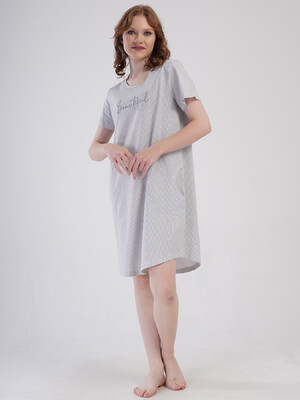 Купить Хлопковая домашняя туника с коротким рукавом VIENETTA 4080332838 в Украина в Lingerie.ua - Одяг для дому та відпочинку, Фото 5