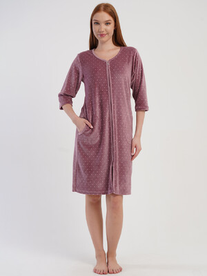 Купить Велюровий жіночий халат на блискавці VIENETTA 5070102126 в Украина в Lingerie.ua - Одяг для дому та відпочинку, Фото 6