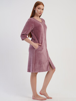 Купить Велюровий жіночий халат на блискавці VIENETTA 5070102126 в Украина в Lingerie.ua - Одяг для дому та відпочинку, Фото 7