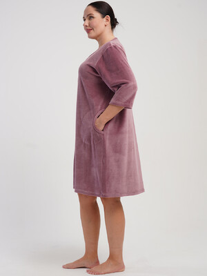 Купить Велюровий жіночий халат великого розміру VIENETTA 5070160000 в Украина в Lingerie.ua - Одяг для дому та відпочинку, Фото 5