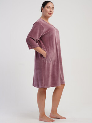 Купить Велюровий жіночий халат великого розміру VIENETTA 5070160000 в Украина в Lingerie.ua - Одяг для дому та відпочинку, Фото 6