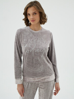 Купить Велюровый костюм с длинным рукавом SEVIM 17177 в Украина в Lingerie.ua - Одяг для дому та відпочинку, Фото 3