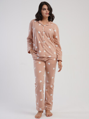 Флисовая классическая пижама женская VIENETTA 1618501131